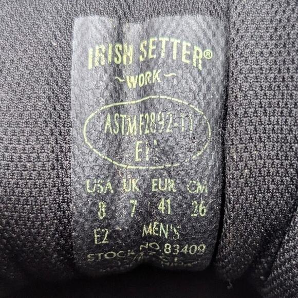 Irish Setter Work Afton Hiker 83409 work boot suede mesh men's size 8 - Picture 8 of 9